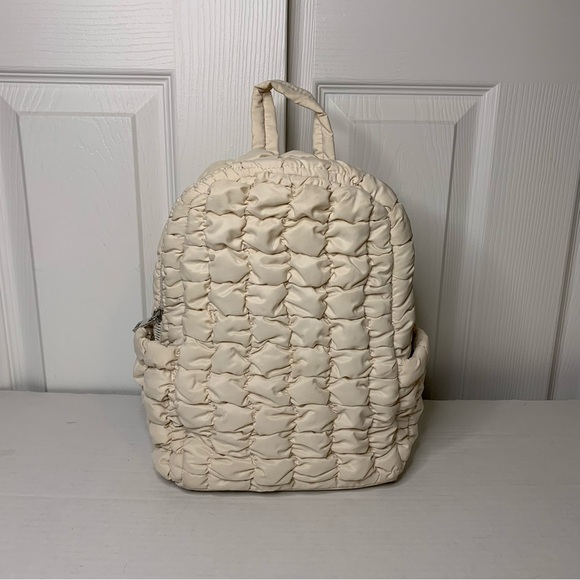 a new day Handbags - A New Day Cream Quilted Mini Backpack